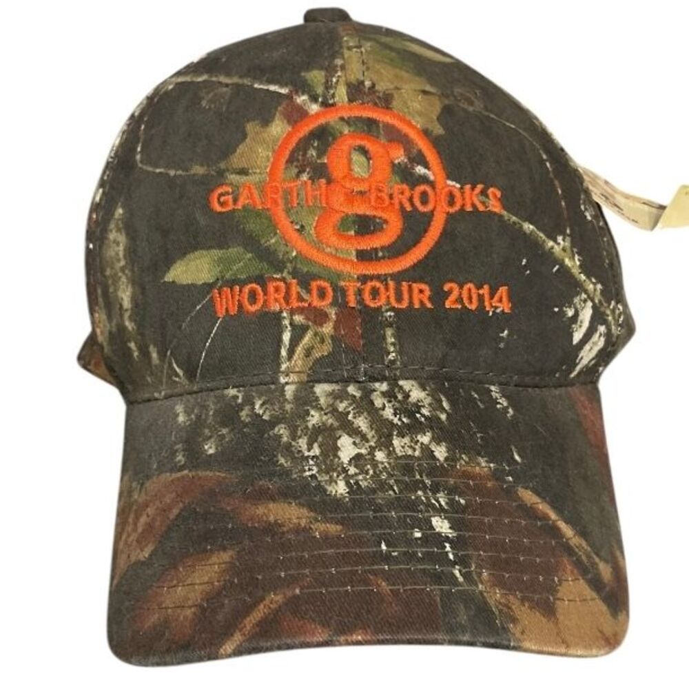 Garth Brooks World Tour 2014 Concert Cap Hat Adjustable Mossy Oak Camo NWT
